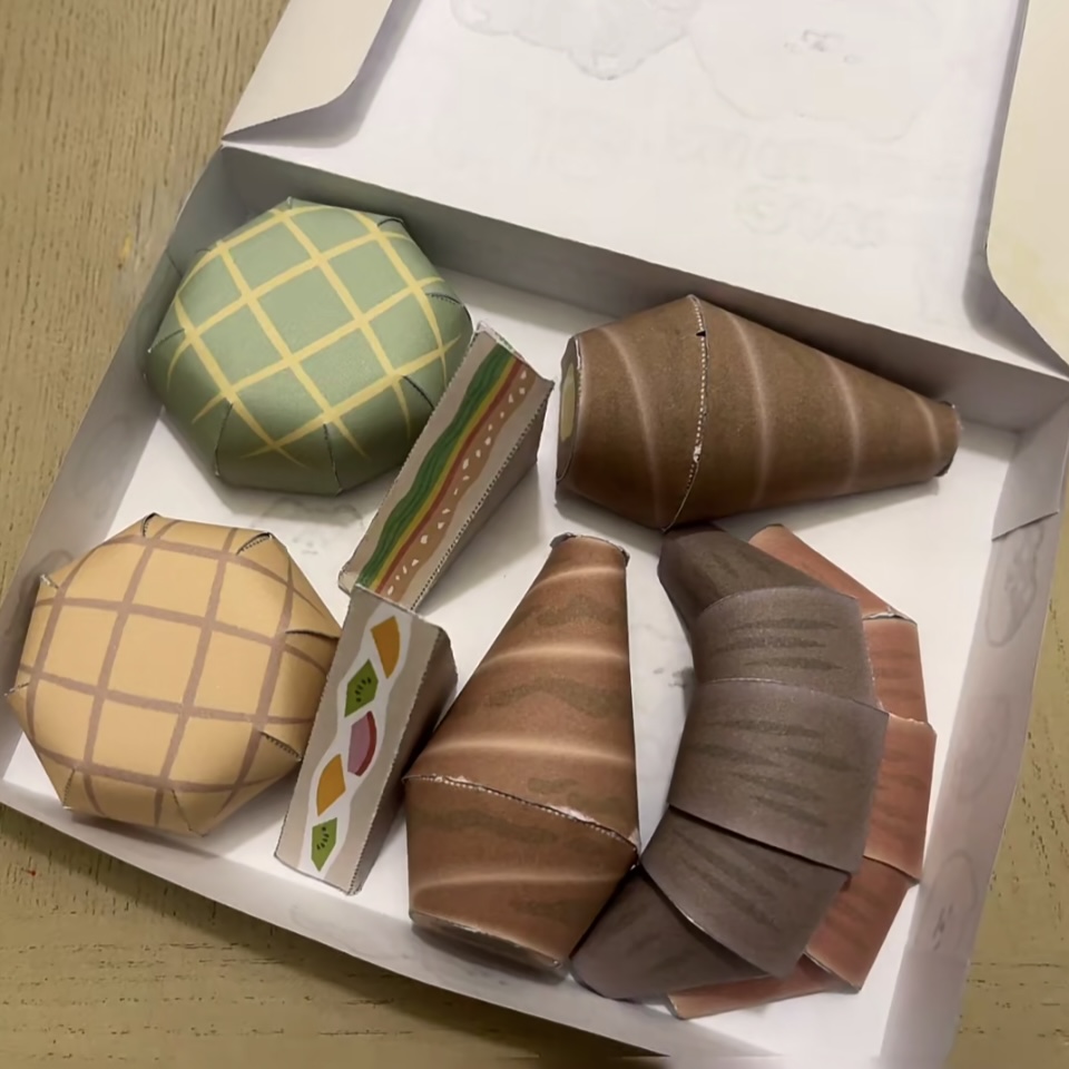 3D立体创意折纸食物模型手工diy材料包手工制作立体装饰品摆件