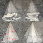 婚礼结婚拍照旅拍婚纱头纱头饰 短款 新娘头纱韩式 简约超仙新款