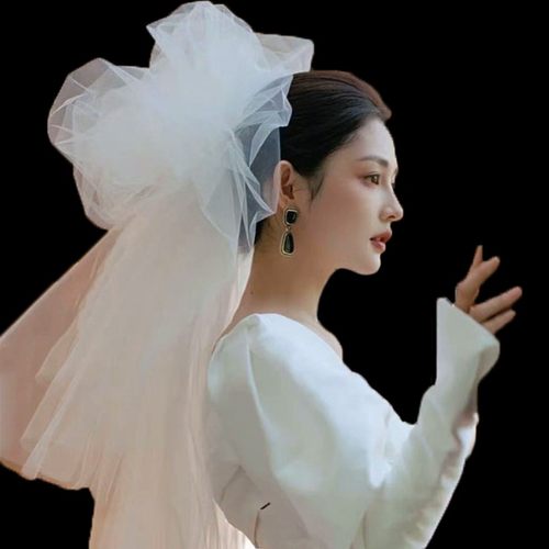 月下相恋新娘结婚头纱