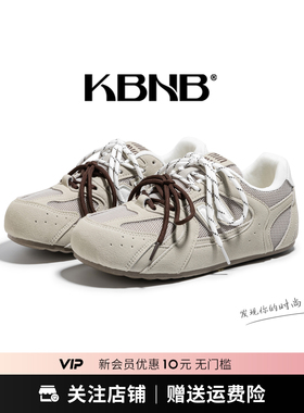 KBNB春季新款复古软底阿甘鞋女百搭轻便网面休闲运动鞋平底