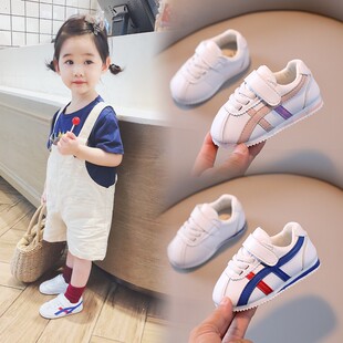 春秋季女宝宝运动鞋小童阿甘鞋1-5岁2婴儿小白鞋防滑软底学步鞋子