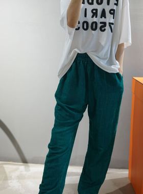 final sale! 黏胶与亚麻 轻盈舒适 高级丝绒裤 多色