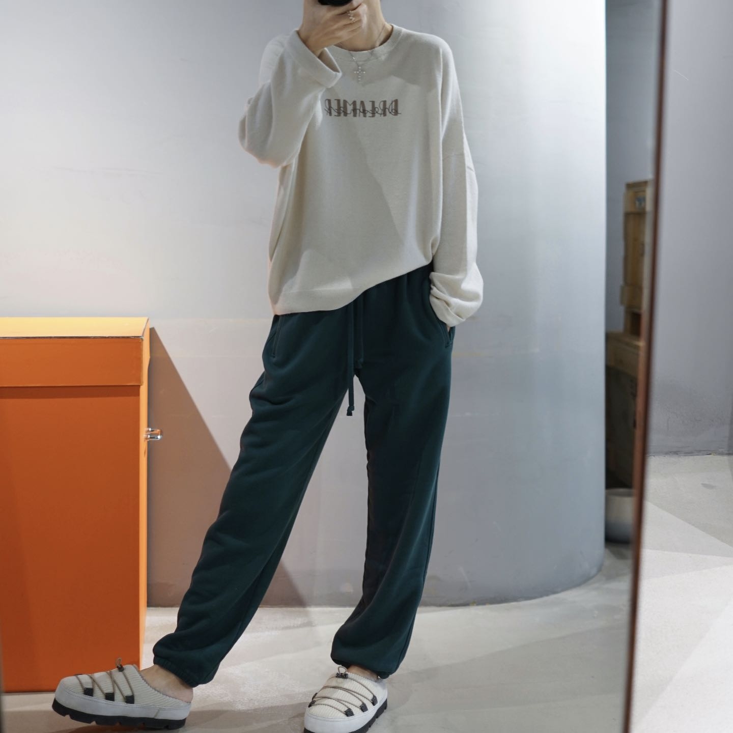 舒适又温暖 加绒卫裤