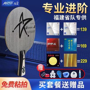 银河U2底板乒乓球拍纯木狂飙3大力神套餐天王星DIY成品专业级横板