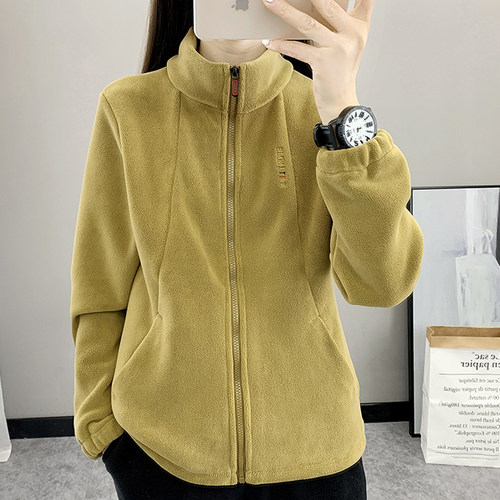 摇粒绒抓绒衣女卫衣双面绒外套