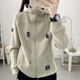 高密奥利绒抓绒衣女秋冬户外防风保暖双面绒连帽开衫 卫衣外套男