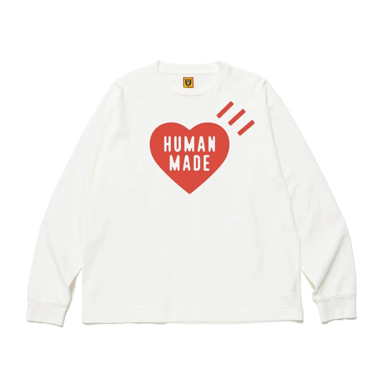 日本代购HUMAN MADE“DAILY”系列圆领LOGO长袖T恤