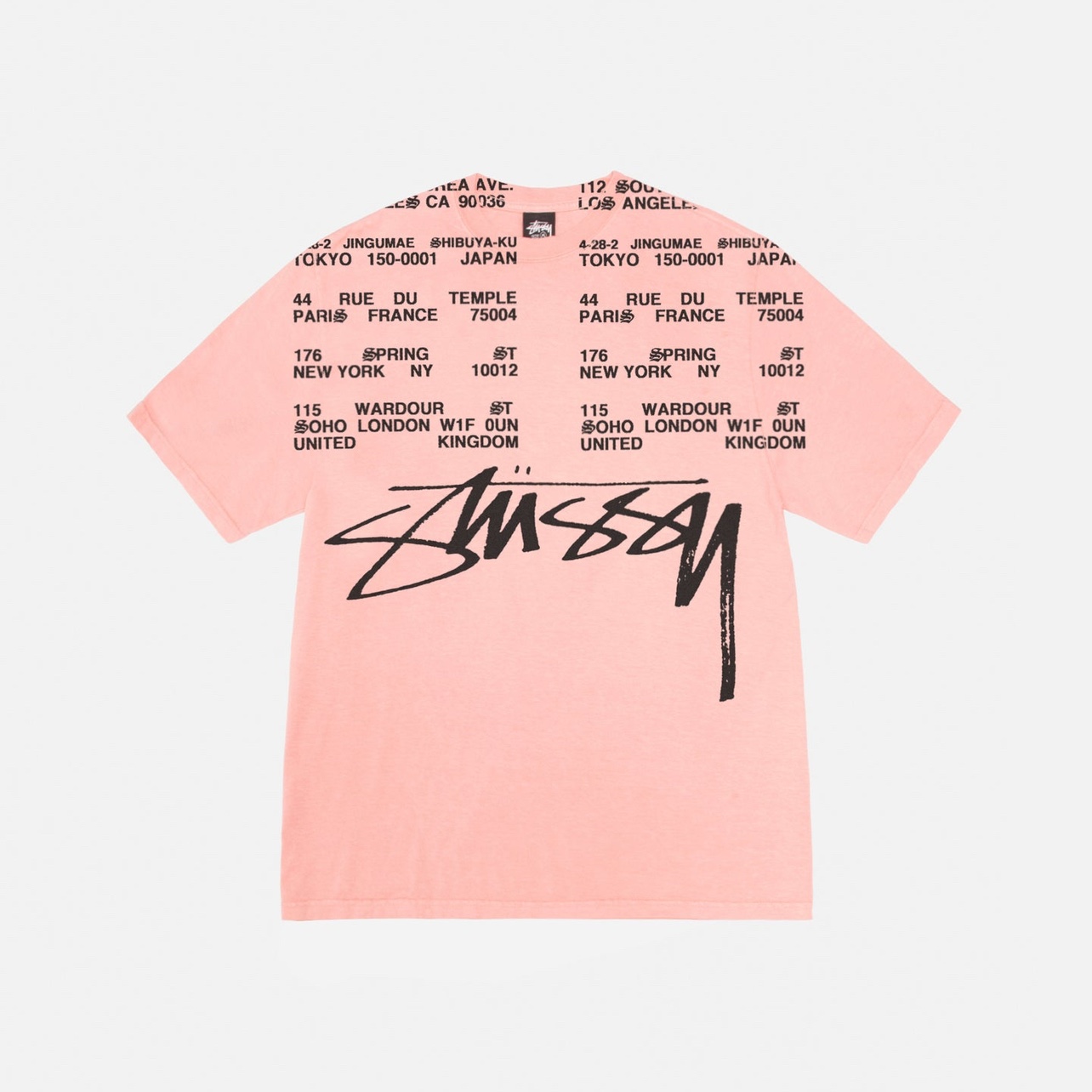 现货日本STUSSY斯图西全球字母短袖T恤男女款24ss