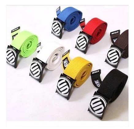 男女式帆布腰带 休闲百搭牛仔裤双环扣皮带 青少年韩版学生裤带