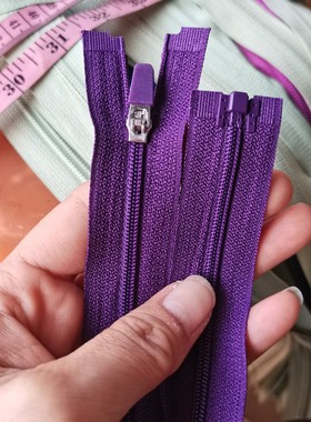 品牌SAB尼龙拉链长63cm紫色开口拉链 满28包邮  新疆西藏除外