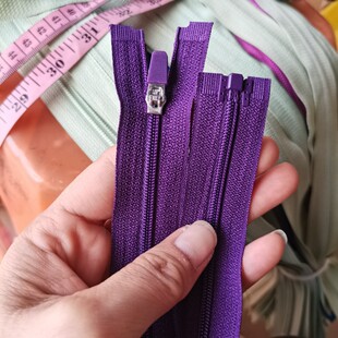 品牌SAB尼龙拉链长63cm紫色开口拉链 满28包邮  新疆西藏除外