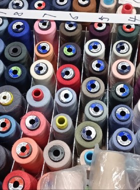 金泰高士602缝纫线雅曼AE黄粉多色细线薄料细线TEX18真丝布料用线