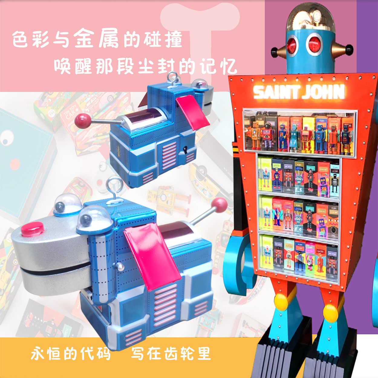 太空狗 成人收藏复古玩具 创意摆件礼品 摄影道具 铁皮玩具批发