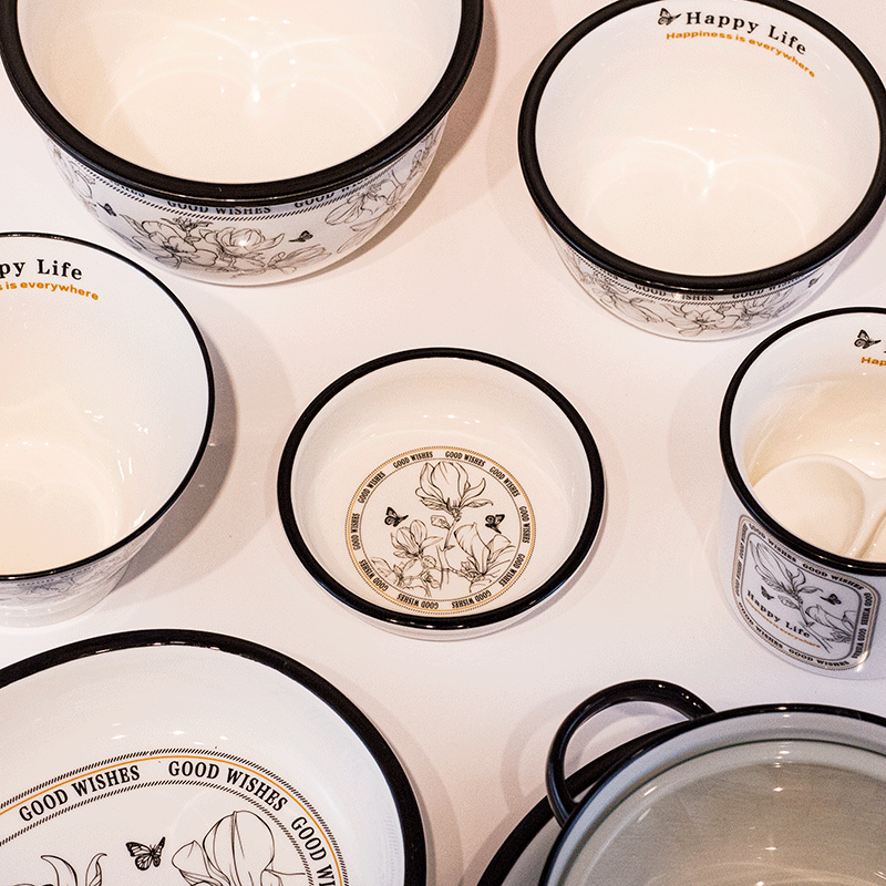 小香风陶瓷餐具法式高级感泡面碗鱼盘甜品下午茶家用咖啡牛奶水杯,餐饮具,碗,淘宝优惠券,粉丝福利购,淘宝优惠卷