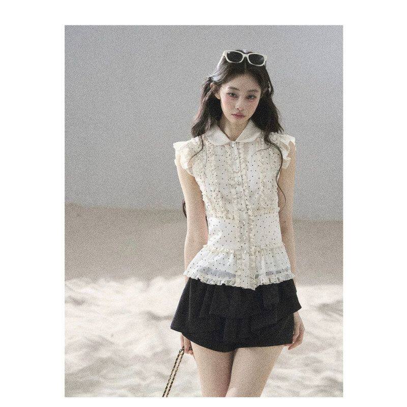 甜美风瑞丽雪纺2026年夏季女无袖