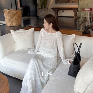 早春上新极简慵懒松弛感针织衫 黑标极简大牌 牌 女1008 LS新品