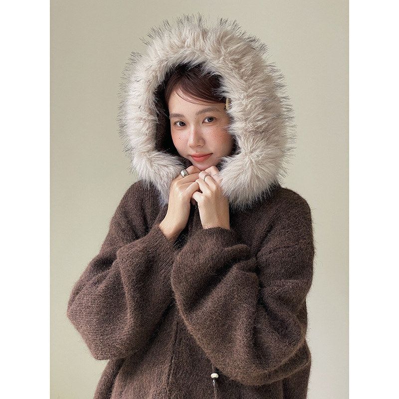 【涩谷sky】歌铭复古连帽毛领