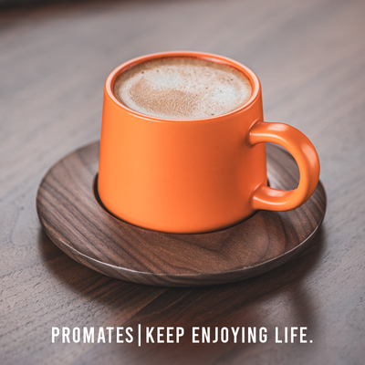 Promates高级橙色陶瓷马克杯