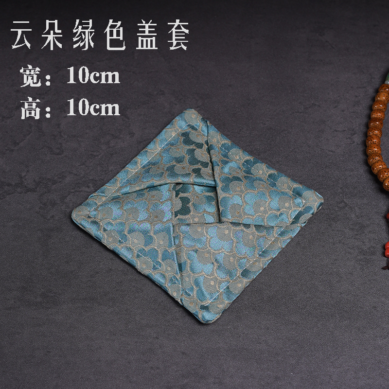 thumbnail for Storage Anti-Fall Cover Bowl Lid Protective Cover Travel Outdoor Tea Party Cloth Cover Purple Sand Pot Lid thickened Fabric Bag