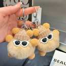 网红新款 旦节奖励学生小礼品 毛绒公仔车钥匙扣男可爱书包挂件女元