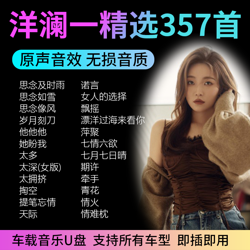 洋澜一音乐U盘专辑精选翻唱经典怀旧国语流行歌曲无损音质车载CD - 实物图