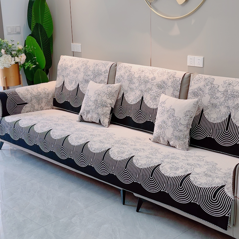 雪尼尔防滑简约通用沙发垫坐垫