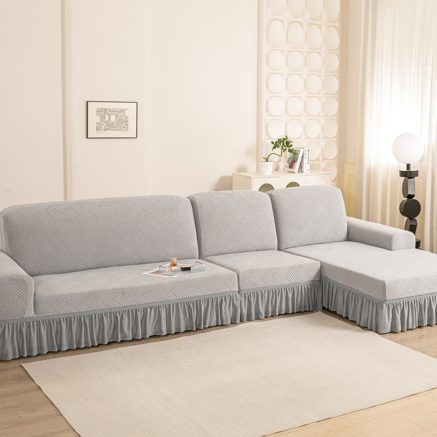 新款加厚沙发套罩全套全包一体式组合组合套罩三座一贵妃沙发罩