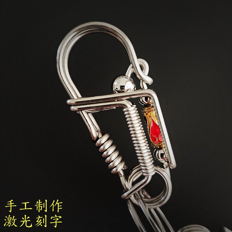 网红款304不锈钢小鸟转运珠手工编织汽车链男挂腰钥匙扣礼品系DIY