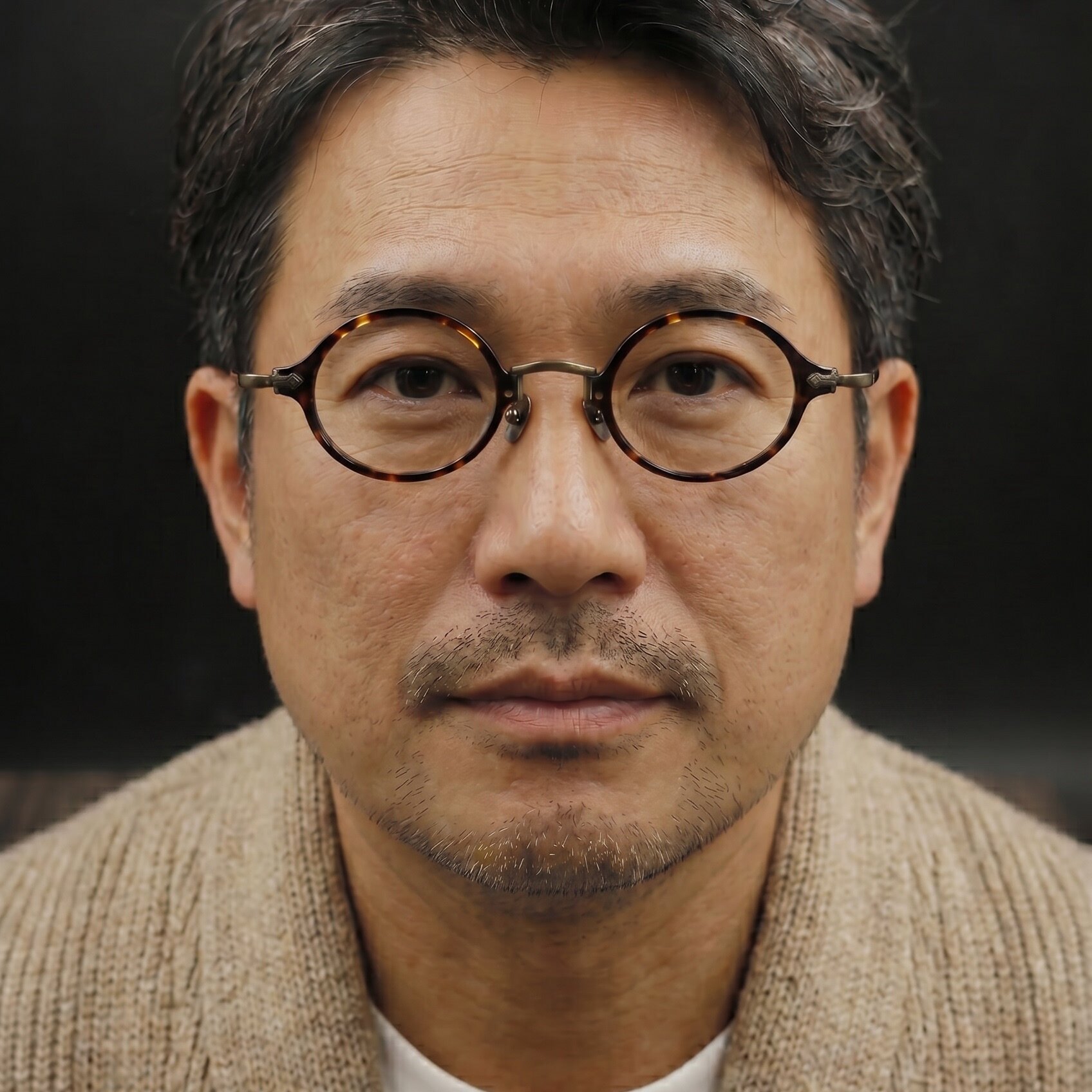 日系设计师调性文艺全框近视眼镜框架高度配镜万年龟同款纯钛小圆