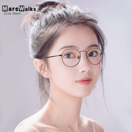 全框纯钛近视眼镜椭圆复古文艺