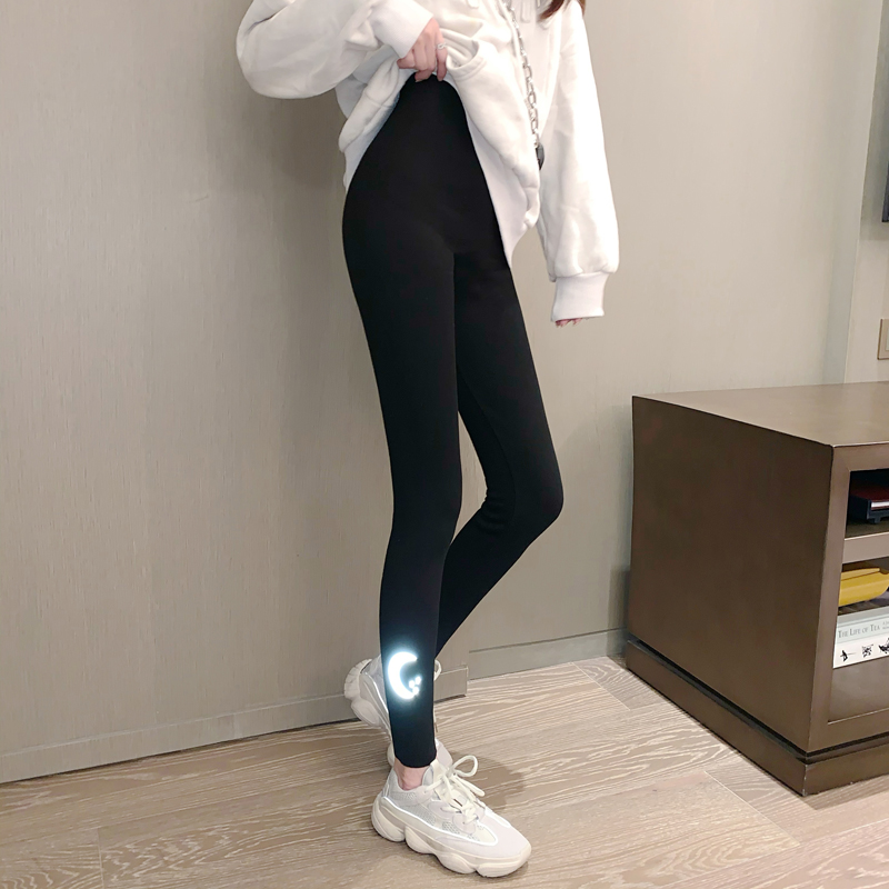 Real shot ~ moon Print Elastic tight waist with leggings and pants for women in autumn and winter