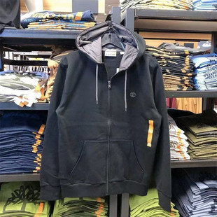 TIMBERLAND添柏岚秋冬户外休闲纯色保暖加绒拉链开衫 外套连帽情侣