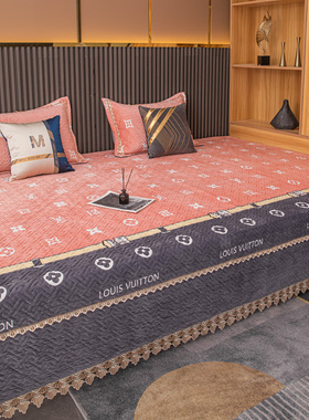 牛奶绒床盖单件2023新款加绒土炕单冬季榻榻米专用大炕盖加棉床单