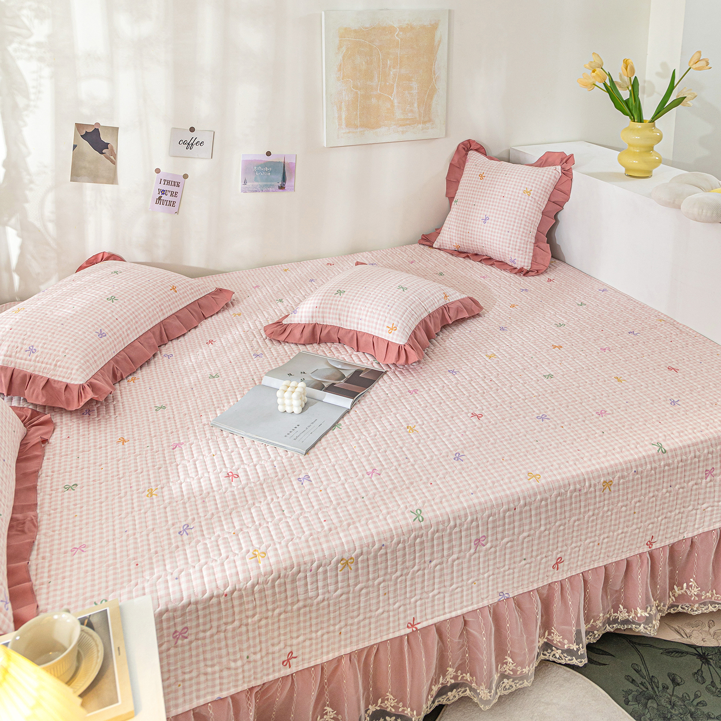 全棉榻榻米床盖单件炕盖四季通用