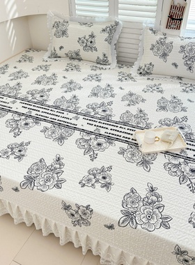 定制全棉榻榻米床盖绗缝夹棉厚款床单纯棉炕罩防滑土炕盖四季通用