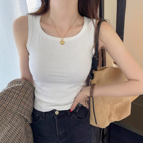 吊带背心女内搭打底春夏季白色遮副乳工字宽肩带大码胖mm外穿上衣
