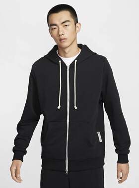 酷动城正品NIKE耐克男子篮球速干拉链连帽衫夹克外套FZ0223-010