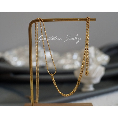 Минималистичная цепь, цепочка до ключиц, универсальный чокер, украшение-шарик, ожерелье, европейский стиль