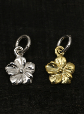 三沐饰家 first arrows FA纯银925男女樱花饼项链吊坠DIY银饰配件