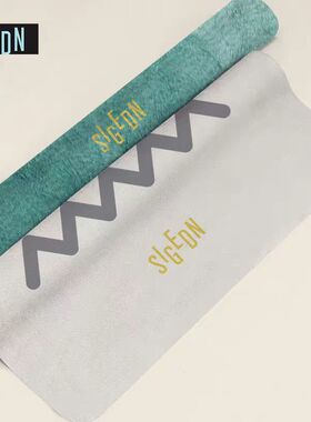 SIGEDN超薄麂皮绒瑜伽垫天然橡胶可折叠旅行编写铺巾防滑印花垫子