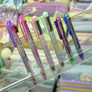 日本Raymay藤井透明杆多巴胺Kum系列多色圆珠笔
