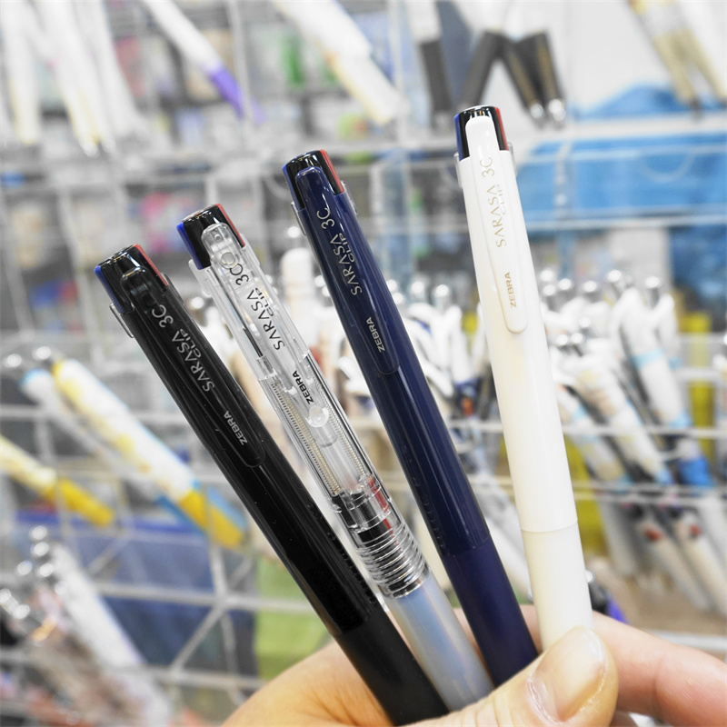 新品ZEBRA斑马三色中性笔J3J5模块笔多功能笔黑红蓝多色水笔合一