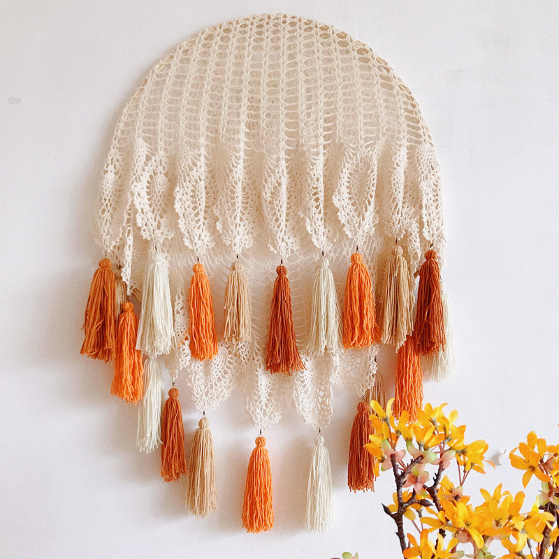 ins Nordic manual Antique Retro Lace Bedside Pendants Bohemia Tapestries sofa Open Houses Soft loadingin the Home Fabric , Tapestry/Tapestry  category - from Buy2taobao.com to provide professional Taobao agent buy service