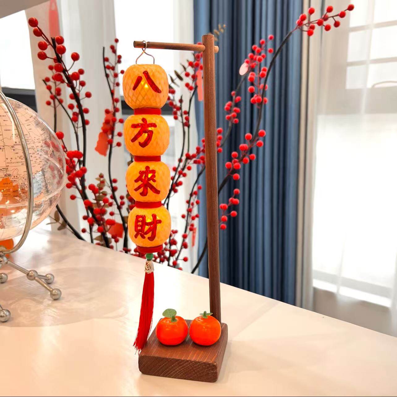 潮汕油纸中式灯笼挂饰手工DIY装饰挂件送礼节日庆典流苏挂坠
