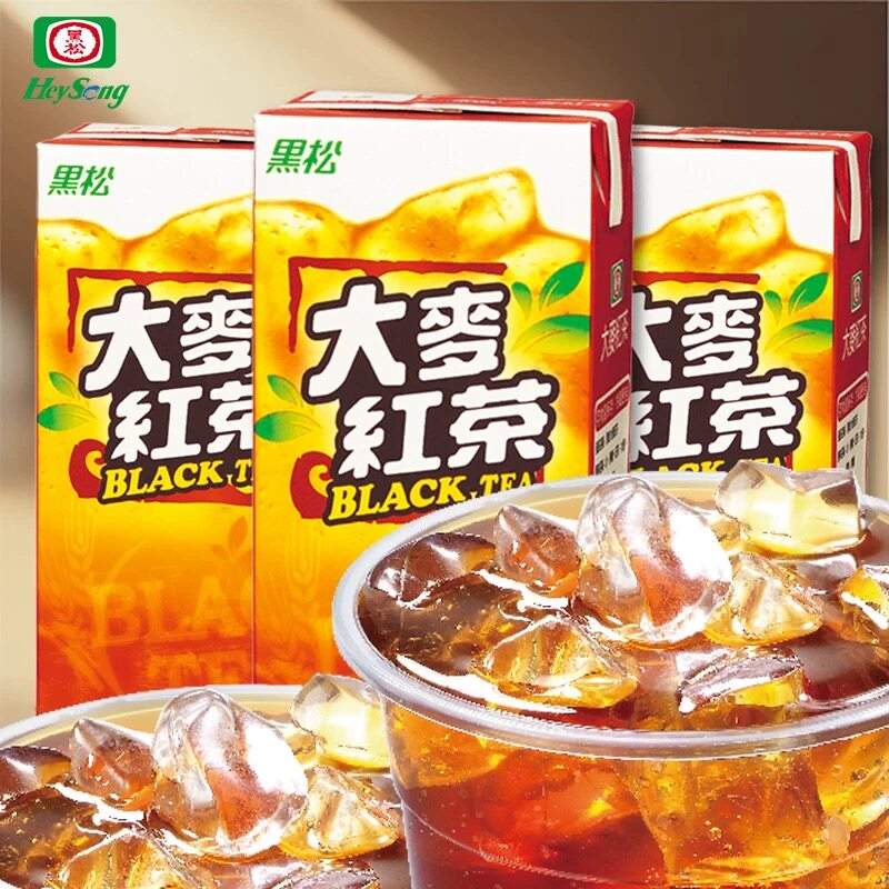 台湾原装进口黑松百香果C大麦红茶饮料300ml*24整箱柳橙葡萄蜜桃