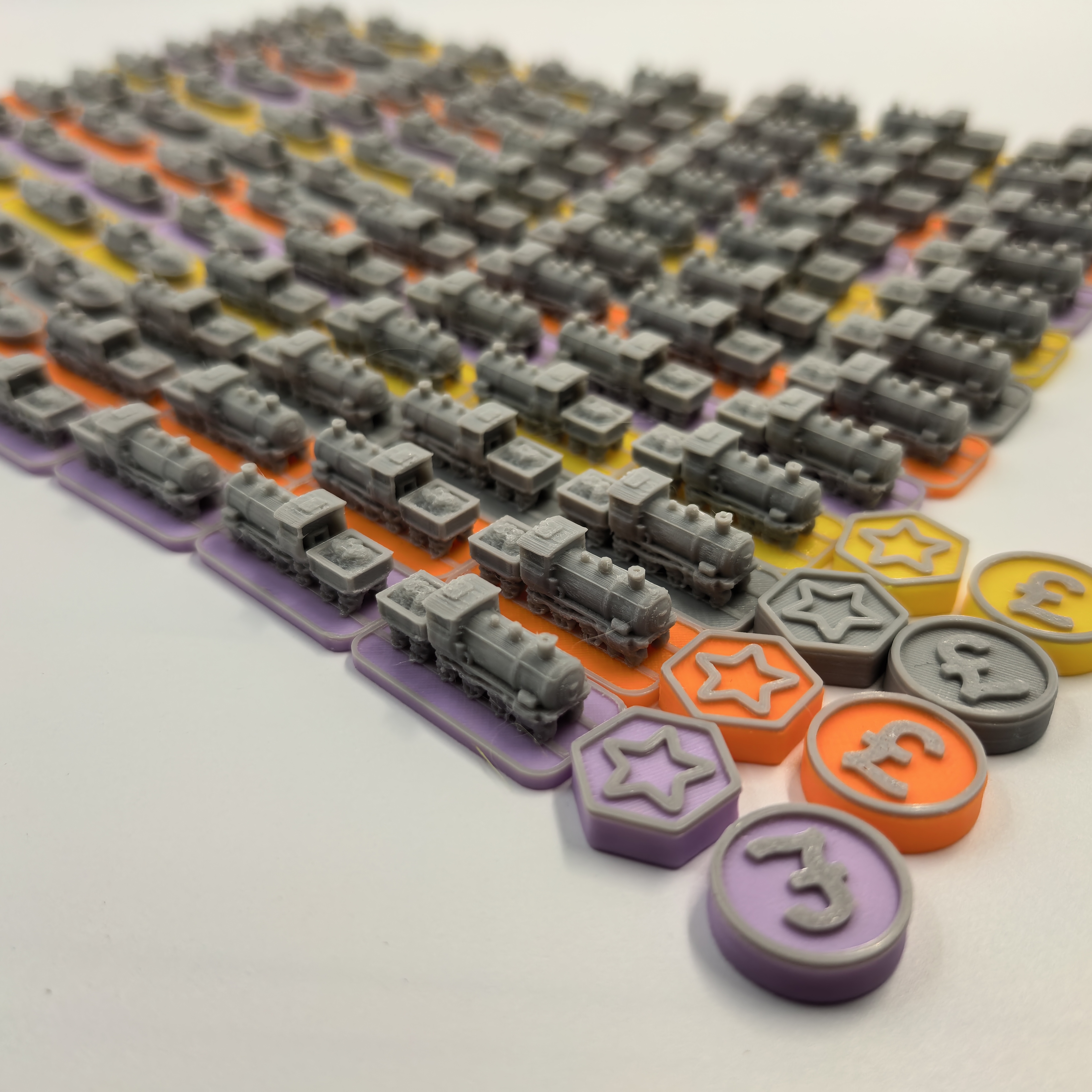 伯明翰工业革命船只火车桌游指示物token升级3D打印PETG材质