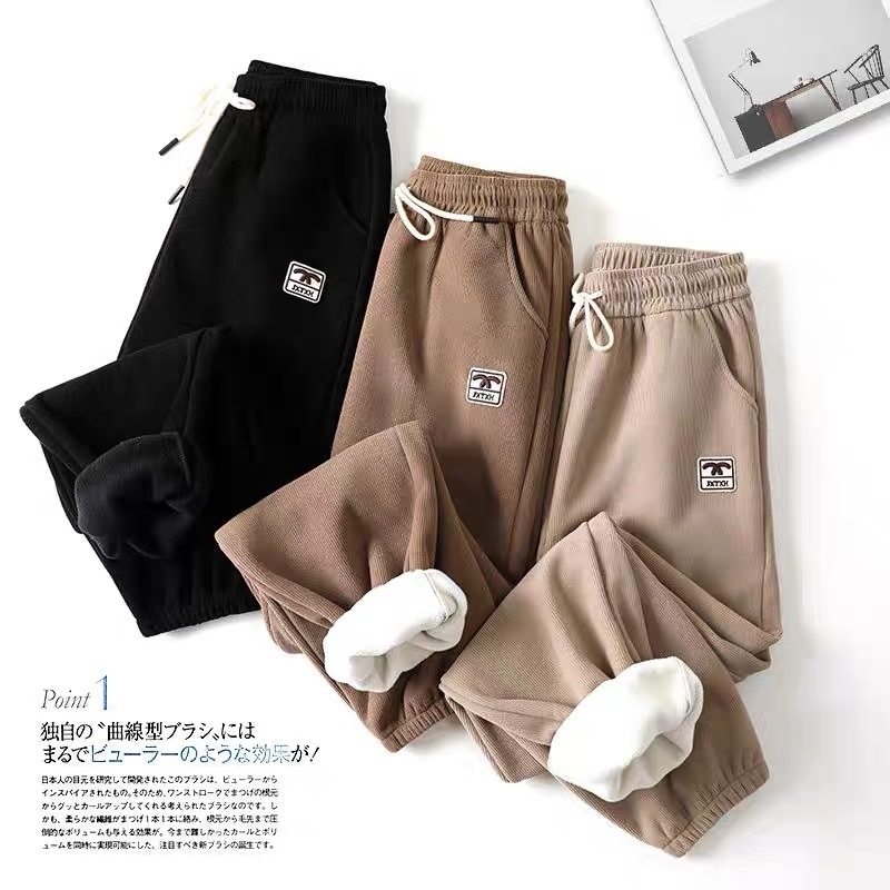2023网红爆款加绒卫裤女