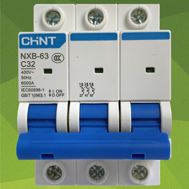 正泰小型断路器nxb-63 3p 32a正泰空气开关 三极 c型 c32正泰空开