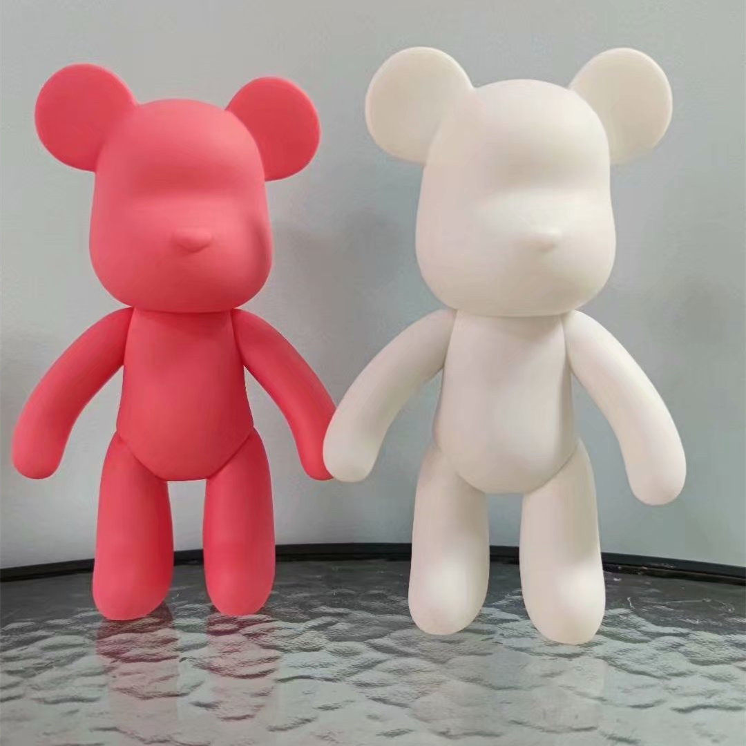 diy熊钻熊白色摆件玩具涂鸦手绘玩具暴力熊摆件贴钻熊学校手工课