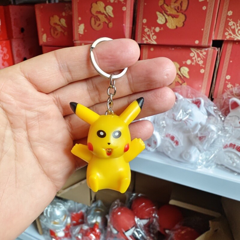 LED卡通皮卡丘钥匙扣动物挂件图片